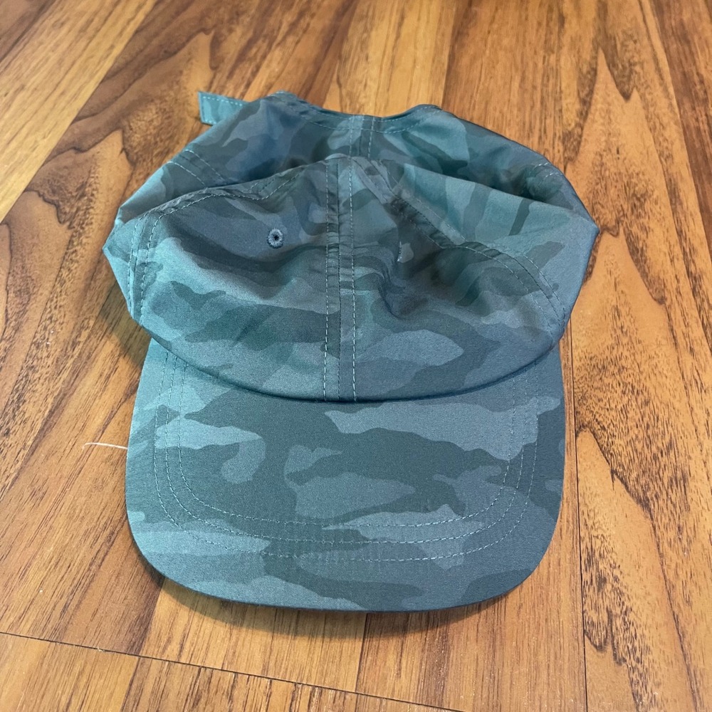 Athletic Camo Baseball Cap Mens One Size Green Camouflage Adjustable Sport Hat